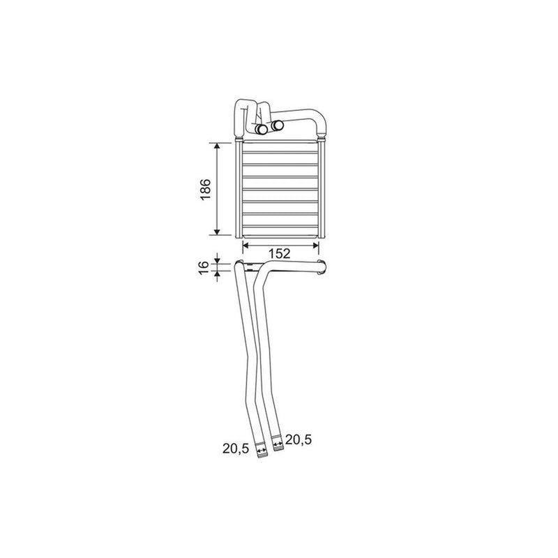 Valeo Heater Matrix Core Heat Exchanger 811605