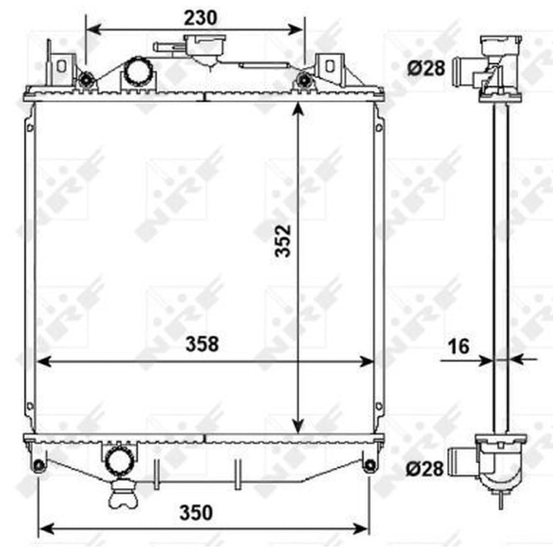 NRF Engine Radiator 507644