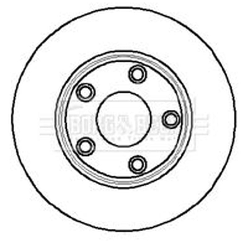 Borg & Beck 2 x Front Brake Discs BBD5909S-x2