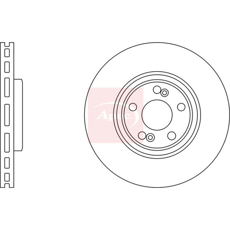Apec 2 x Vented Front Brake Discs DSK2590-x2
