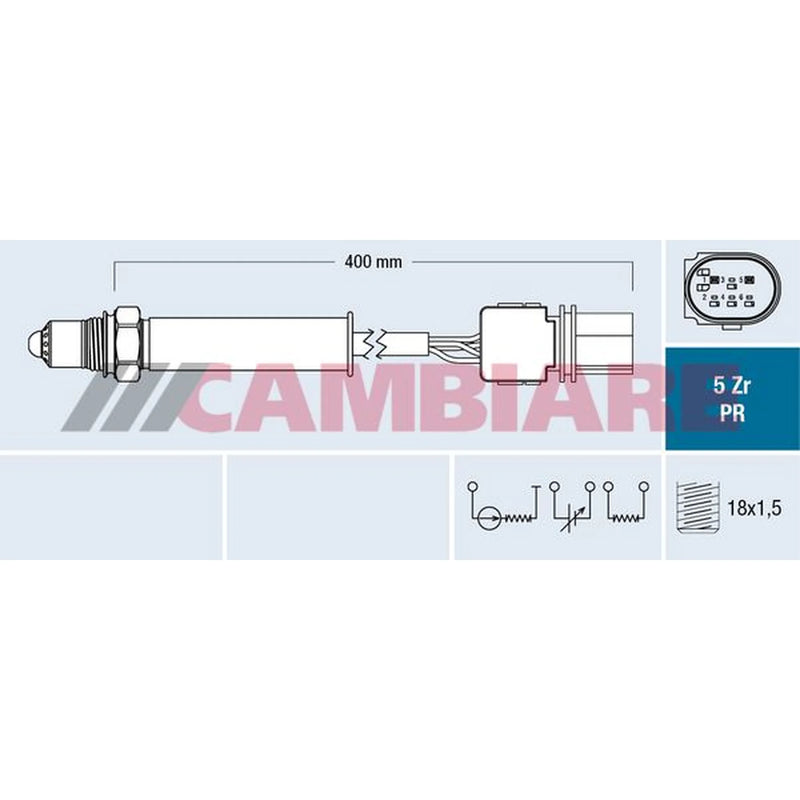 Cambiare O2 Lambda Oxygen Sensor before catalytic converter VE381848