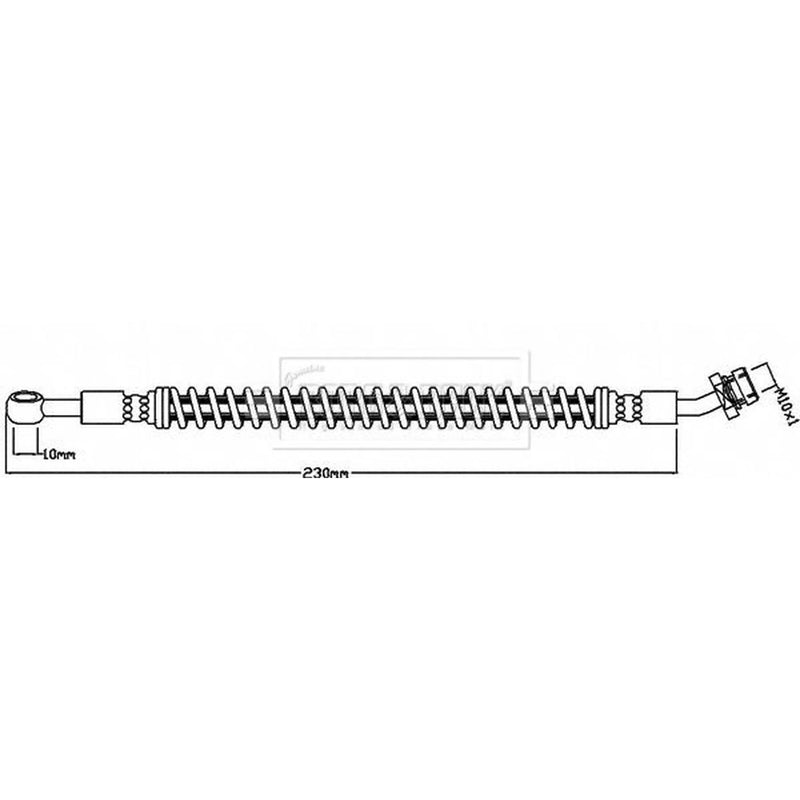 Borg & Beck Brake Hydraulic Hose Line outer BBH8587