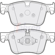 Fahren Front Brake Pad Set fits Citroën Berlingo 2018-2019 1.2 1.5
