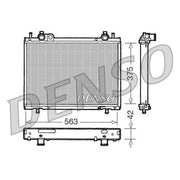Denso Engine Radiator fits Fiat Brava 1996-2002 1.2 1.9