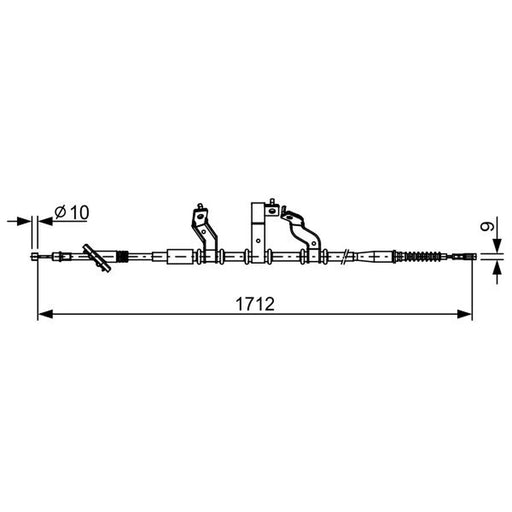 Bosch Handbrake Cable Rear 1 987 482 529