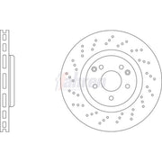 Fahren 2 x Perforated/Vented Front Brake Discs FBD6477-x2