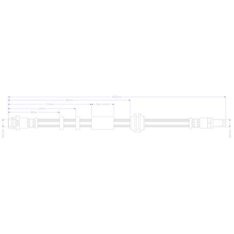 Juratek Brake Hydraulic Hose Line Right JBH1393