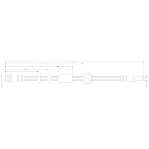 Juratek Brake Hydraulic Hose Line Right JBH1393