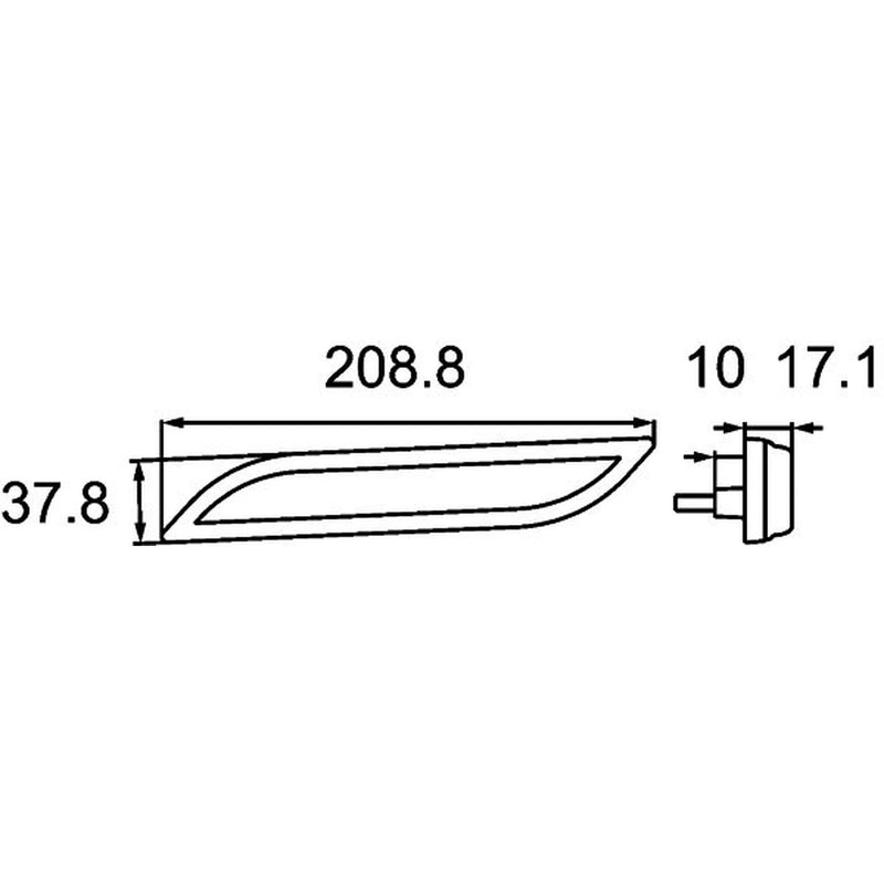 Hella Side Marker Light Wide High 2PS 013 305-261