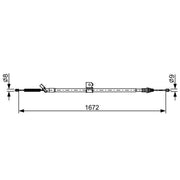 Bosch Handbrake Cable Rear 1 987 482 630