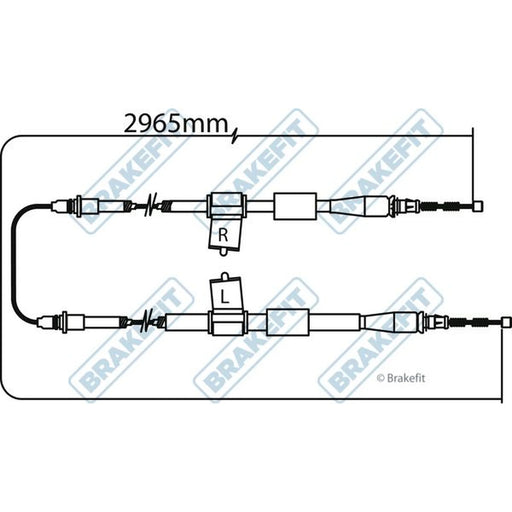 Apec Handbrake Cable Right Rear BBC3273