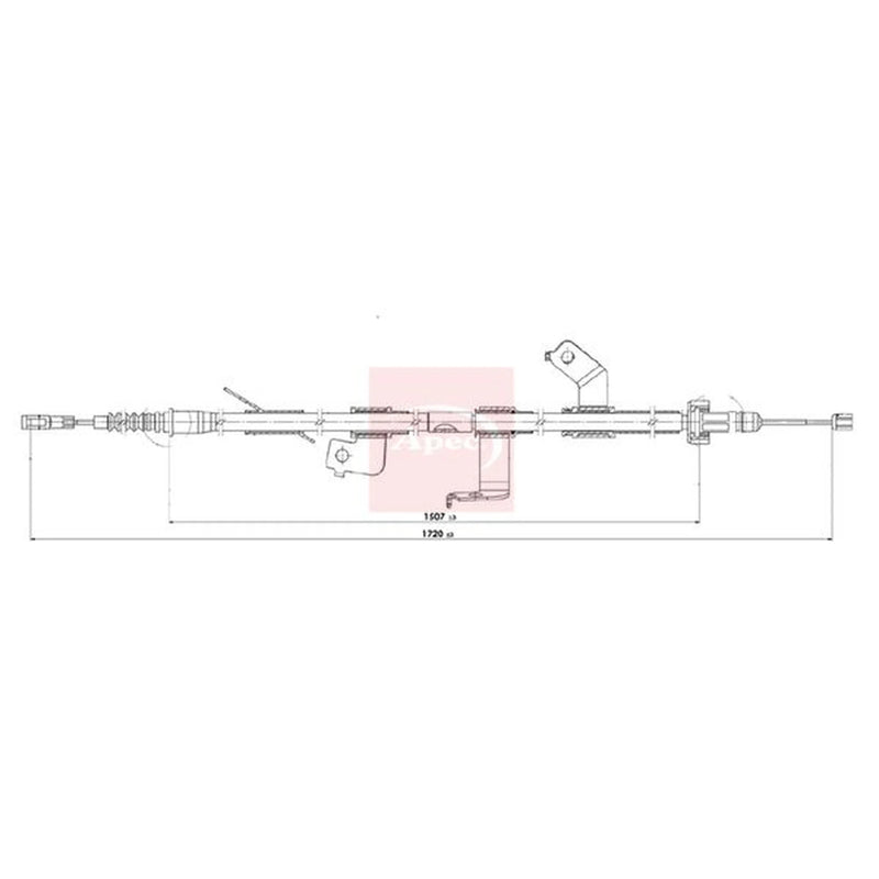 Apec Handbrake Cable Left Rear CAB1973