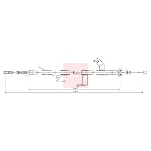 Apec Handbrake Cable Left Rear CAB1973