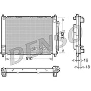 Denso Complete Cooling Module fits Renault Clio III 2005-2014 1.4 1.6
