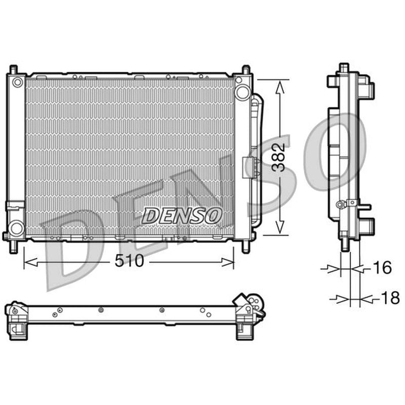 Denso Complete Cooling Module fits Renault Clio III 2005-2014 1.4 1.6