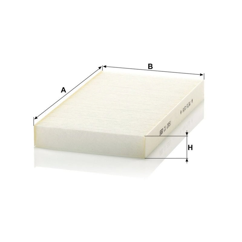 MANN-FILTER Cabin Air Filter (Pollen Filter) Eng.compart. CU 2951