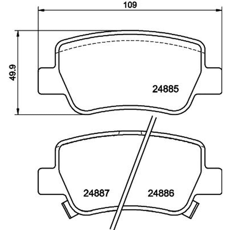 Mintex Rear Brake Pad Set MDB3036