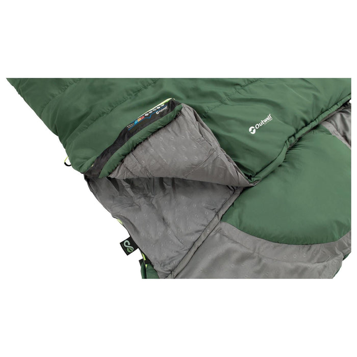 Outwell Contour Lux XL Sleeping Bag 3 Season Green - Outwell - Van Life Living