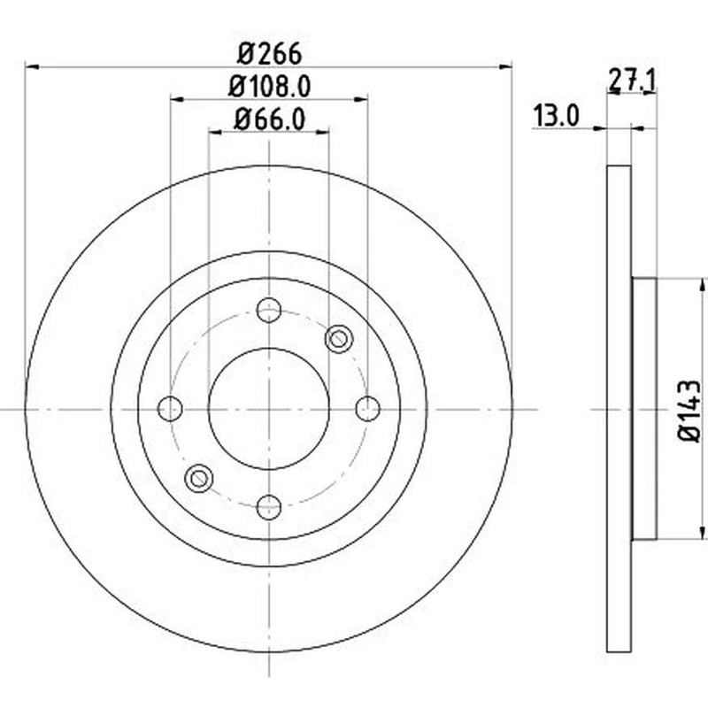 DON 2 x Front Brake Discs PCD10822-x2