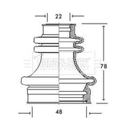 Borg & Beck Drive Shaft Bellow Kit Wheel Side BCB2043