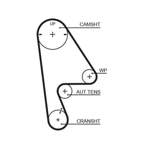 Gates Timing Belt Cambelt 104 Teeth 1410RM