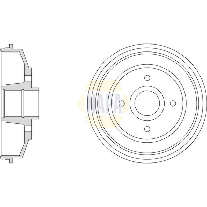 NAPA Brake Drum Assembly Rear NDR1067