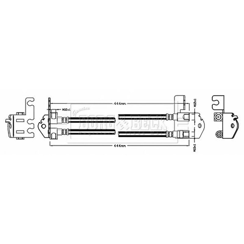 Borg & Beck Brake Hydraulic Hose Line inner BBH8763