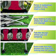 Liberty Magenta Folding Camping Chair MDS1203 - Liberty Leisure UK - Van Life Living