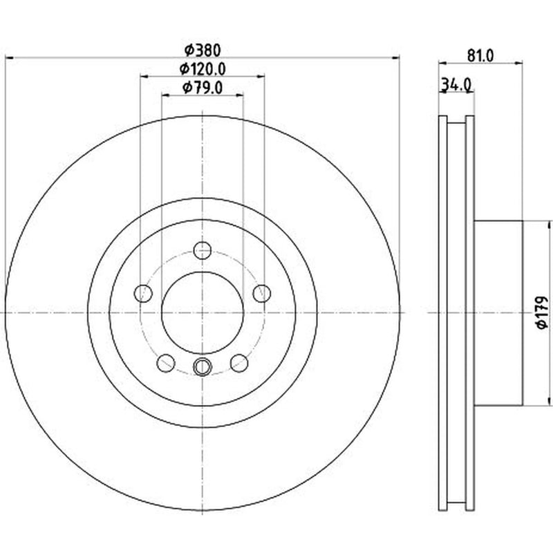 Mintex 2 x Vented Front Brake Discs MDC2673
