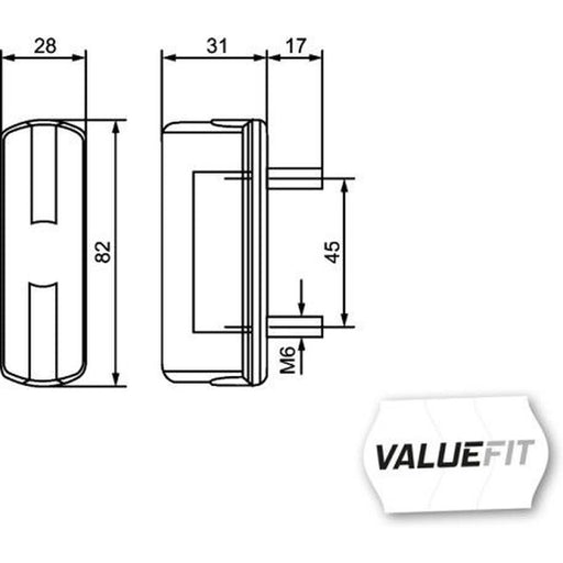 Hella Licence Plate Light / Lamp outer C5W 2KA 357 014-001