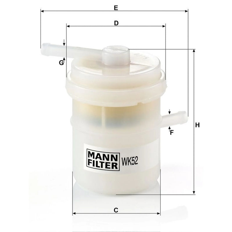 MANN-FILTER Fuel Filter Element WK 52
