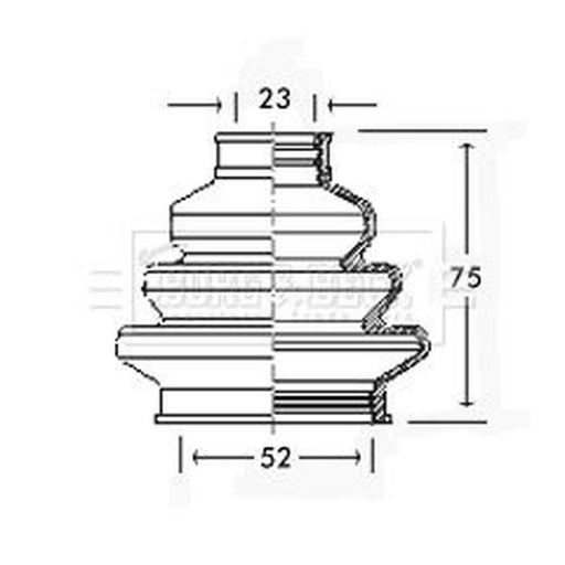 Borg & Beck Drive Shaft Bellow Kit Wheel Side BCB2220