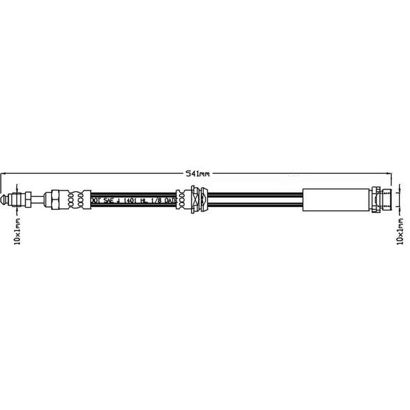 Abtex Brake Hydraulic Hose Line Right ABH1061