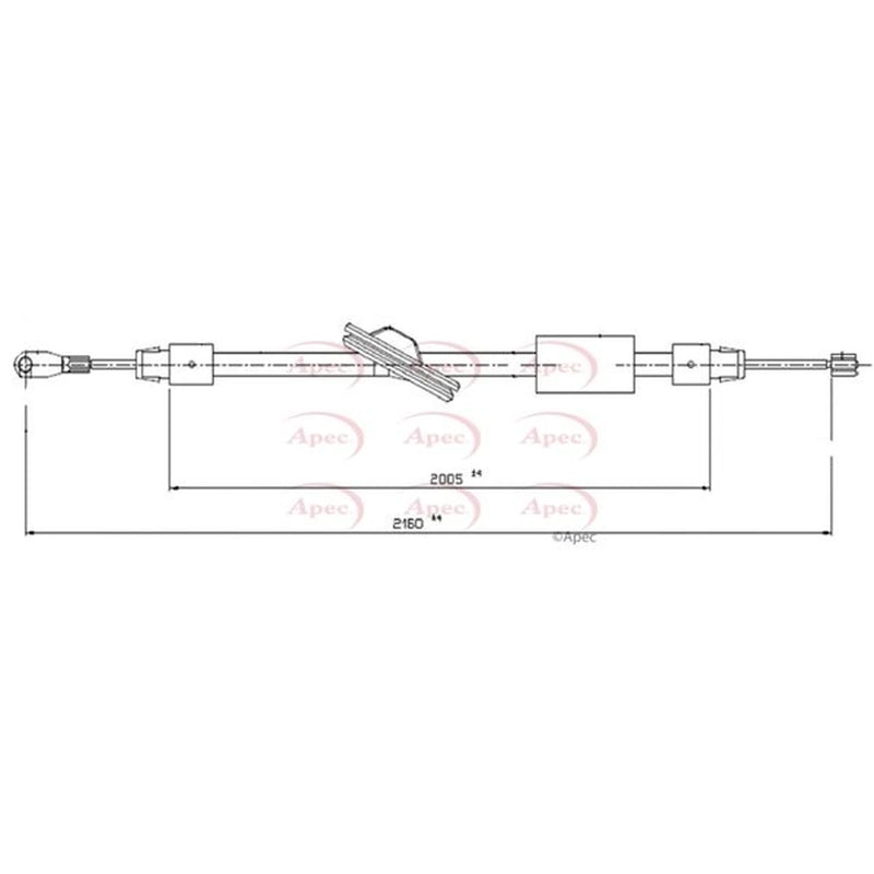 Apec Handbrake Cable Front CAB1375