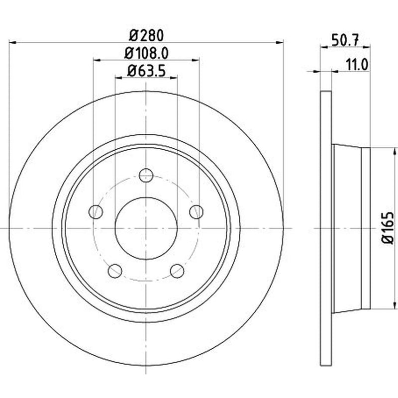Mintex Lcv Van Kits solid 280mm MVK0021
