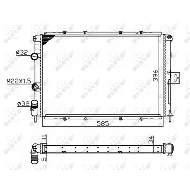 NRF Engine Radiator 509503