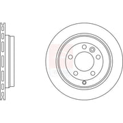 Apec 2 x Vented Rear Brake Discs SDK6183-x2