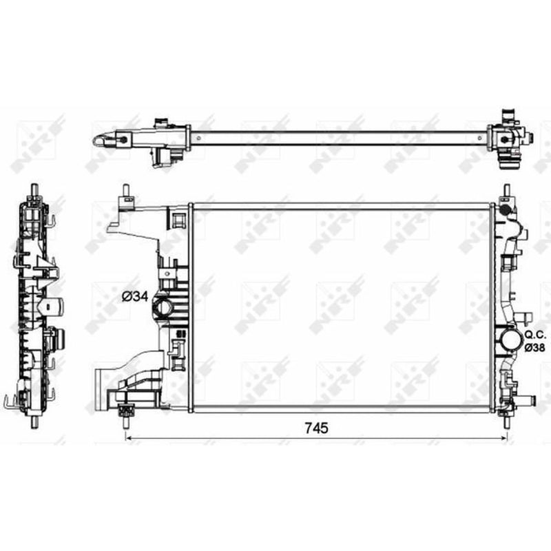 NRF Engine Radiator 53148