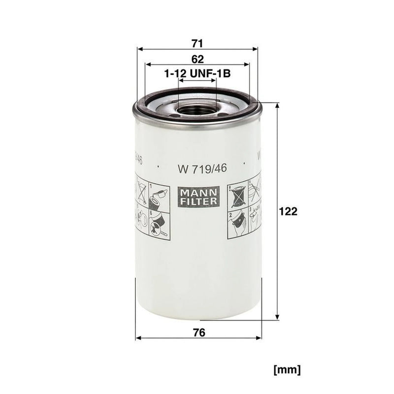 MANN-FILTER Engine Oil Filter W 719/46