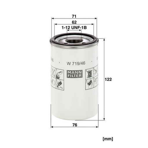 MANN-FILTER Engine Oil Filter W 719/46