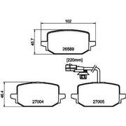 Textar Rear Brake Pad Set 2658902