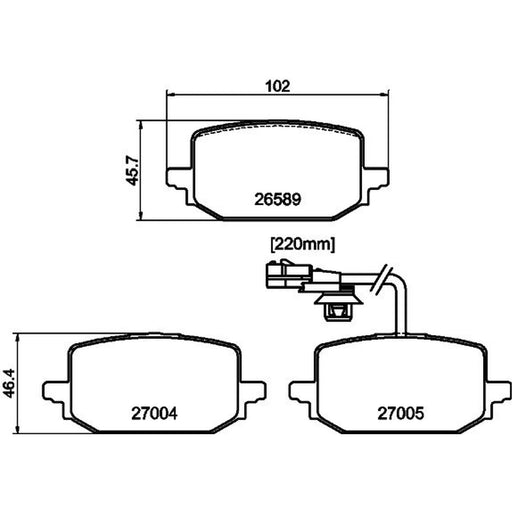 Textar Rear Brake Pad Set 2658902