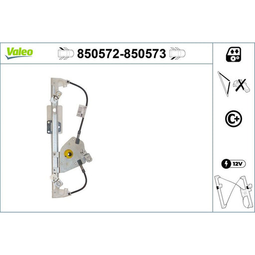 Valeo Electric Window Regulator Lifter Left Rear 850572