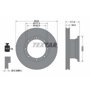 Textar 2 x Internally Vented Rear Brake Discs 93102400-x2