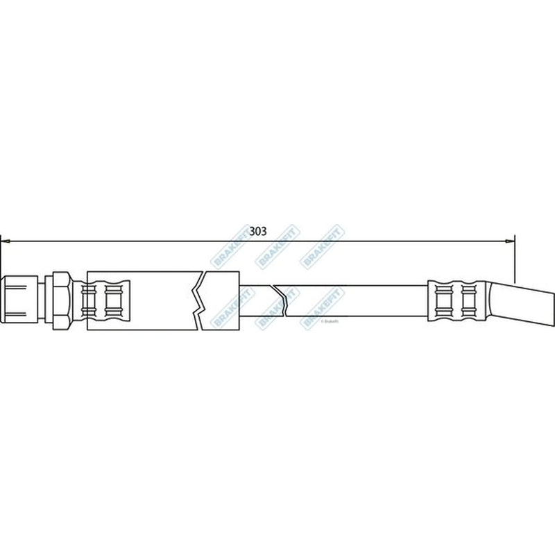 Apec Brake Hydraulic Hose Line Front BHO4014