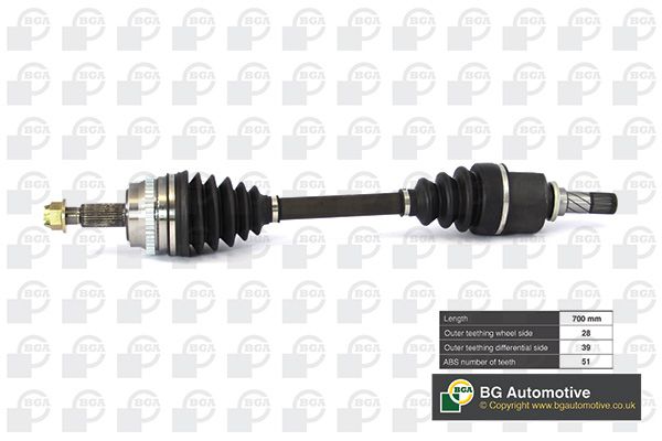 Bga CV Drive Shaft Driveshaft Front DS9528L