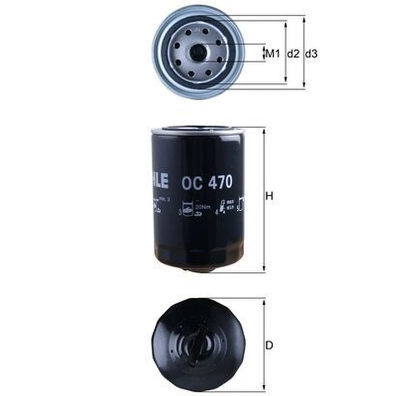 Mahle Engine Oil Filter OC 470