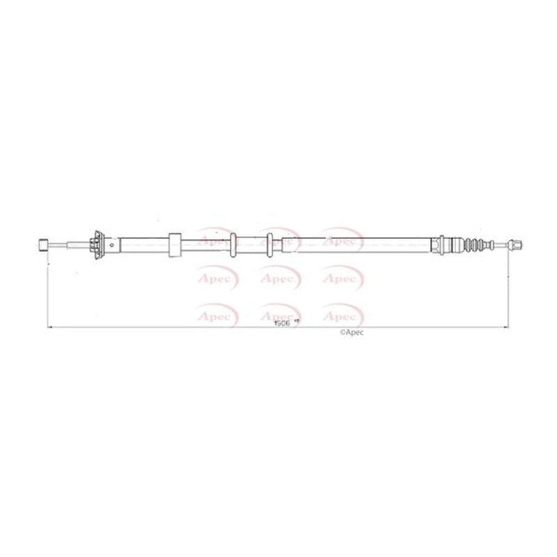 Apec Handbrake Cable Right Rear CAB1688
