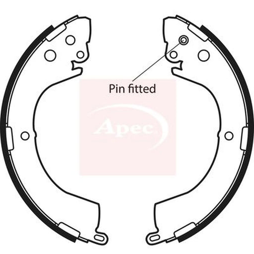 Apec Brake Shoe Set Axle Kit SHU602