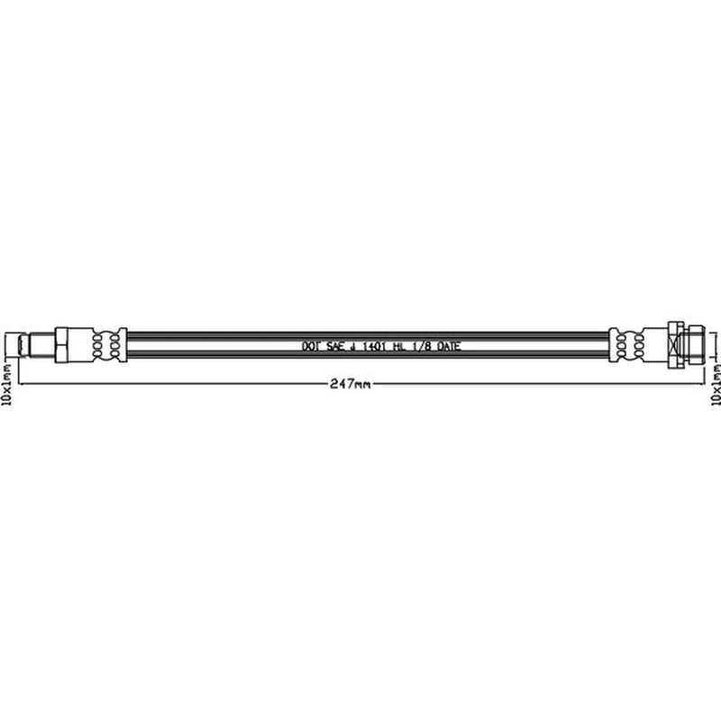 Abtex Brake Hydraulic Hose Line outer ABH1163